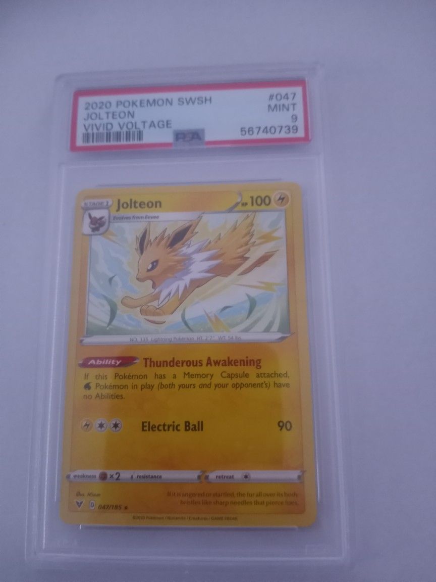 Pokemon Jolteon Vivid Voltage Psa 9