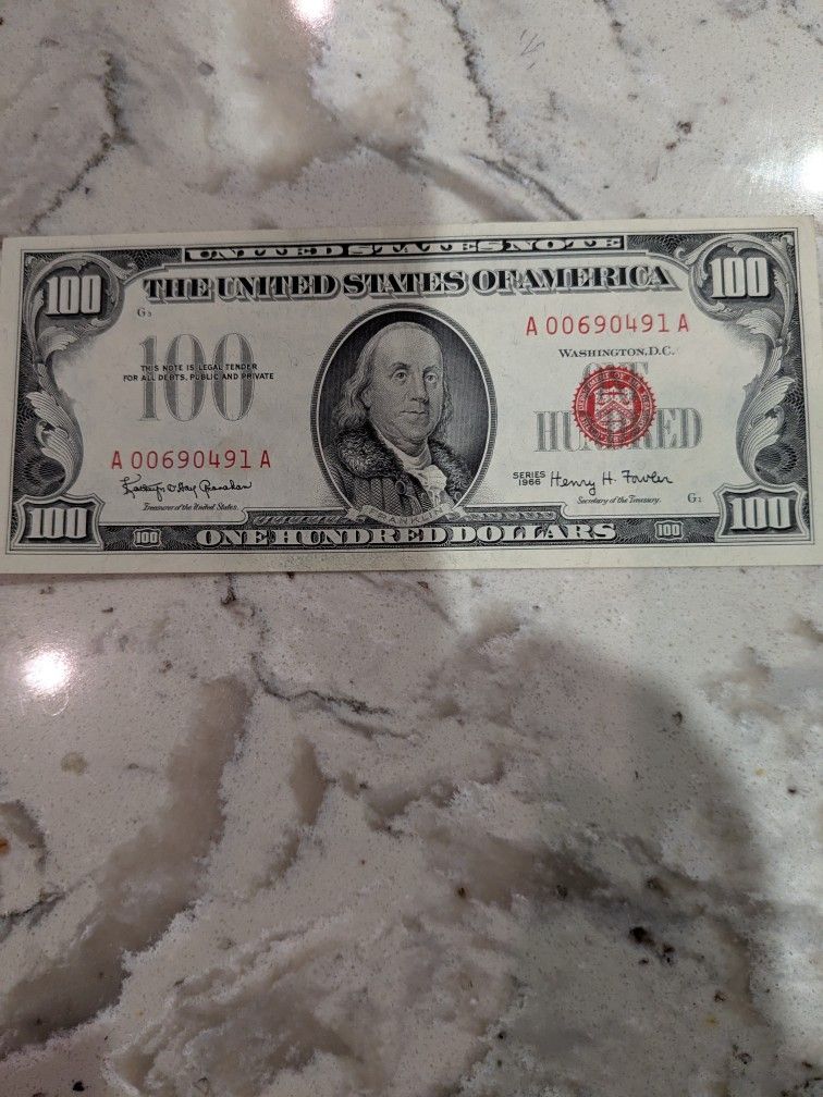 Vintage Series 1966 Red Seal $100 Dollar