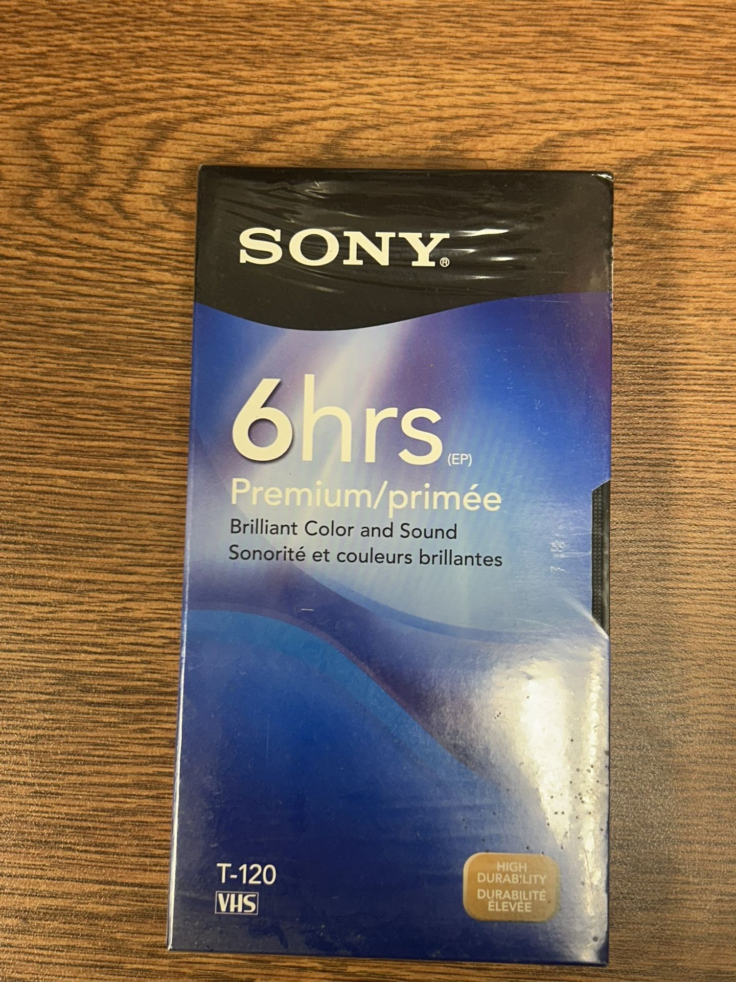 Sony T-120 VHS Blank Video Cassette 6 Hour Premium