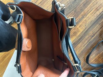 Black Leather Crossbody Handbag