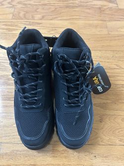 NWT Men's Black Lace-Up memory foam Hiking Boots size 8