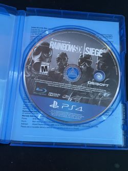 PS4 Cd Game Rainbow Six Siege