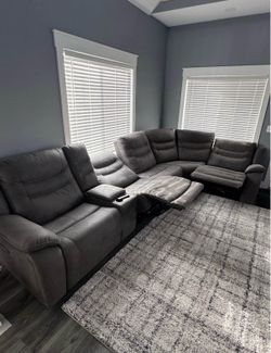 Gray section couch