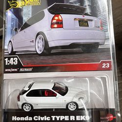 Hot Wheels 1:43 Honda Civic Type R EK9 White #23