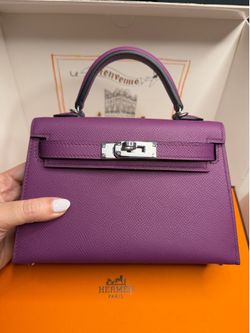 💜 Hermes Mini Kelly II – Anemone 💜
