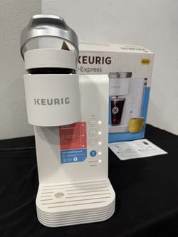 Keurig K-Express Essentials Plus, Iced and Hot Single-Serve K-Cup Pod Coffee Maker, White