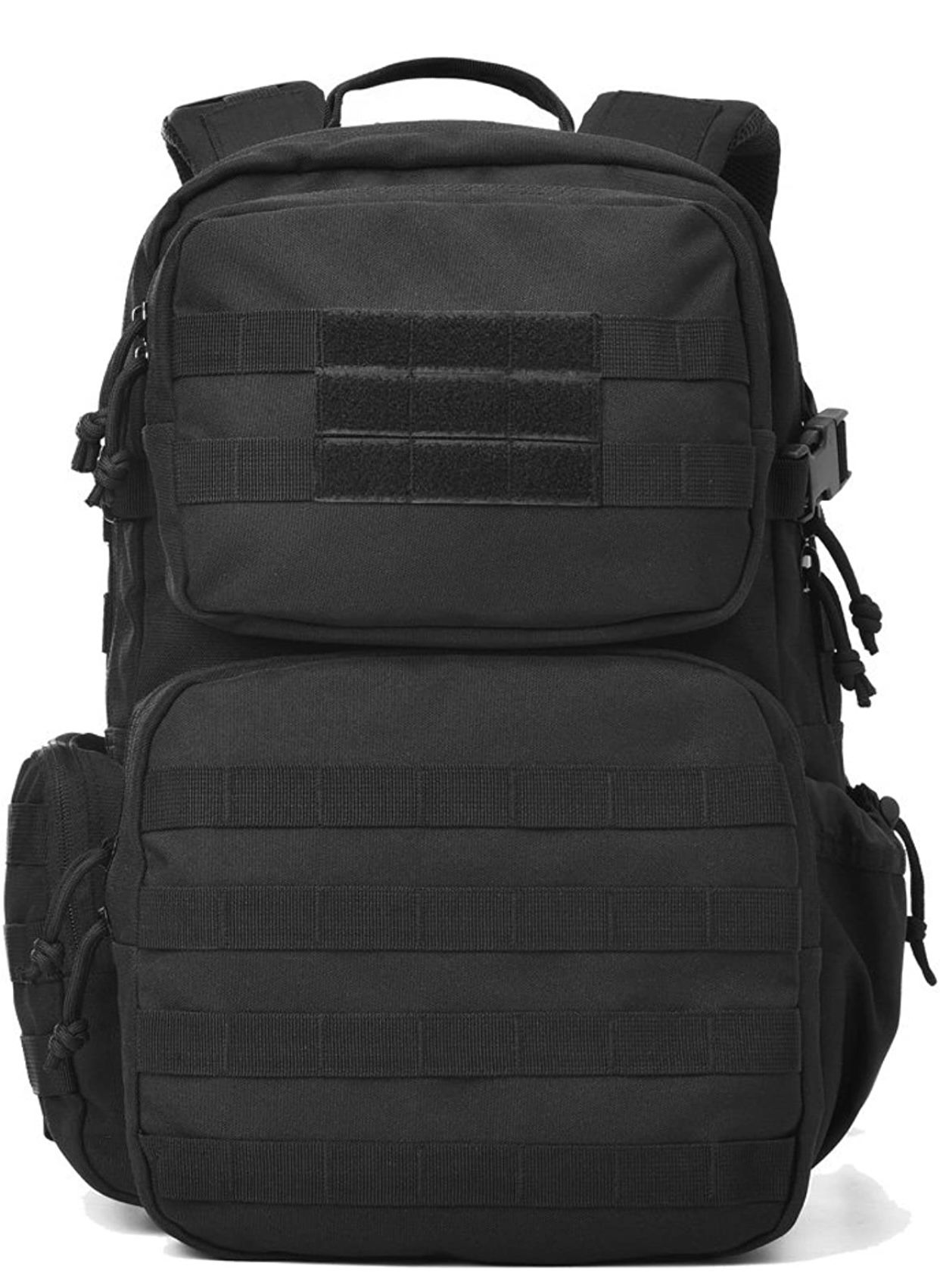 Backpack Army Assault Pack Molle Bug Bag Backpacks Rucksack for Outdoor Sport Travel Hiking Camping School Daypack Black 