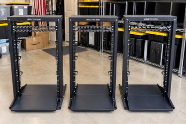 SKELETEK B20U Open-Frame Server Rack – Black