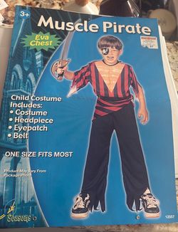 Kids Muscle Pirate Halloween Costume