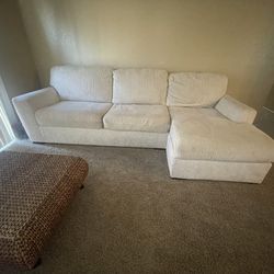Off white Sectional Couch W/ Cushions