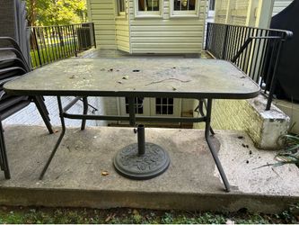 Outdoor Patio Table with Six Chairs