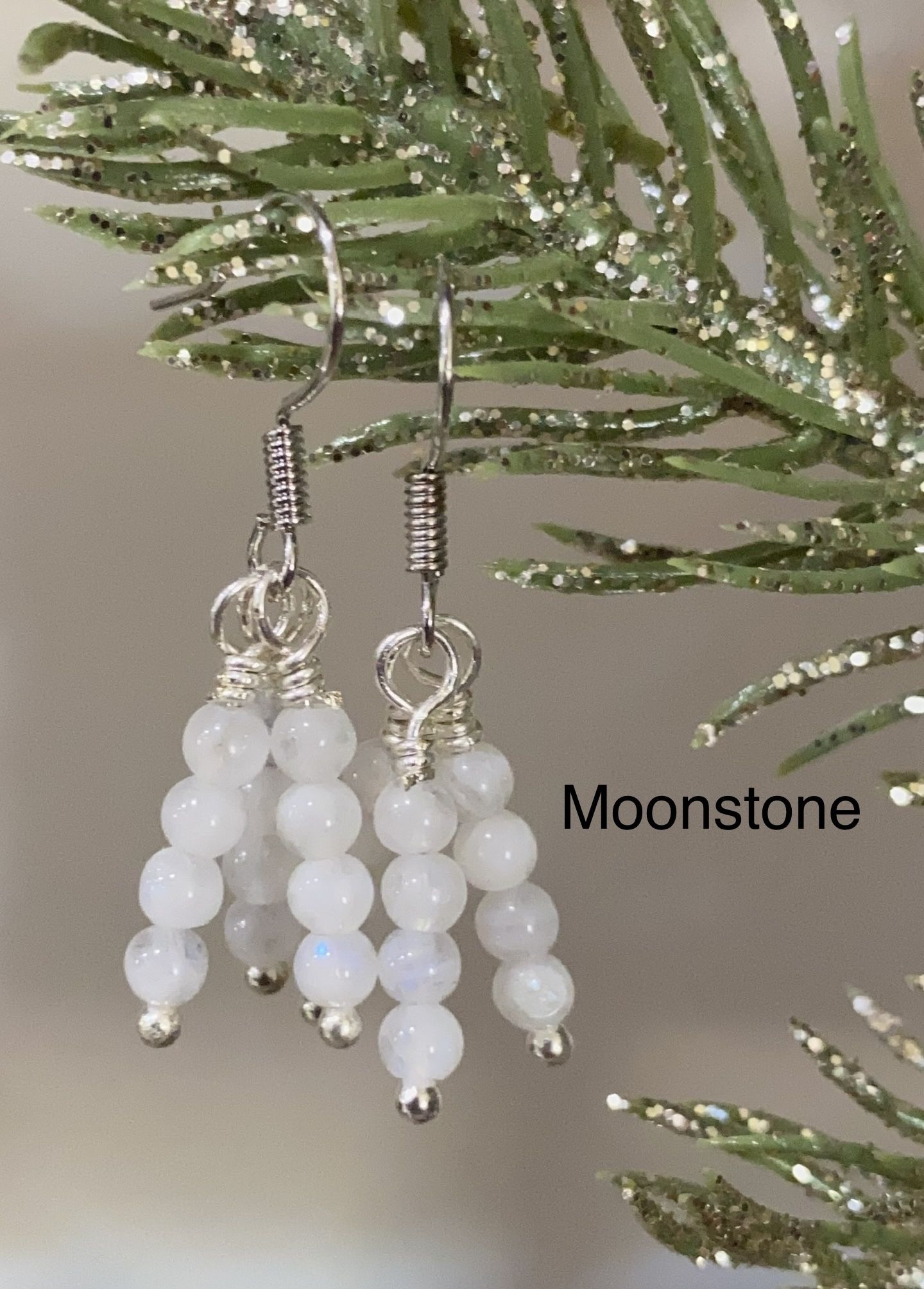 Blue Moonstone Genuine Handmade Earrings