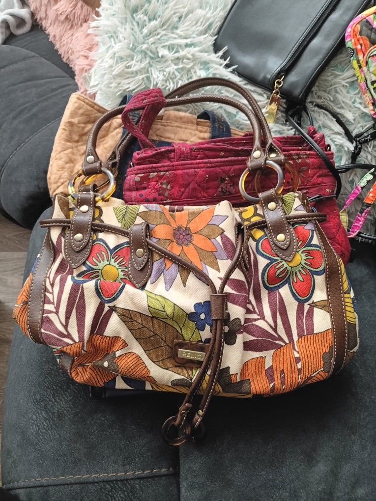 Large Floral Purse Hand Bag, Pristine Condition