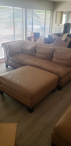 Real leather couches