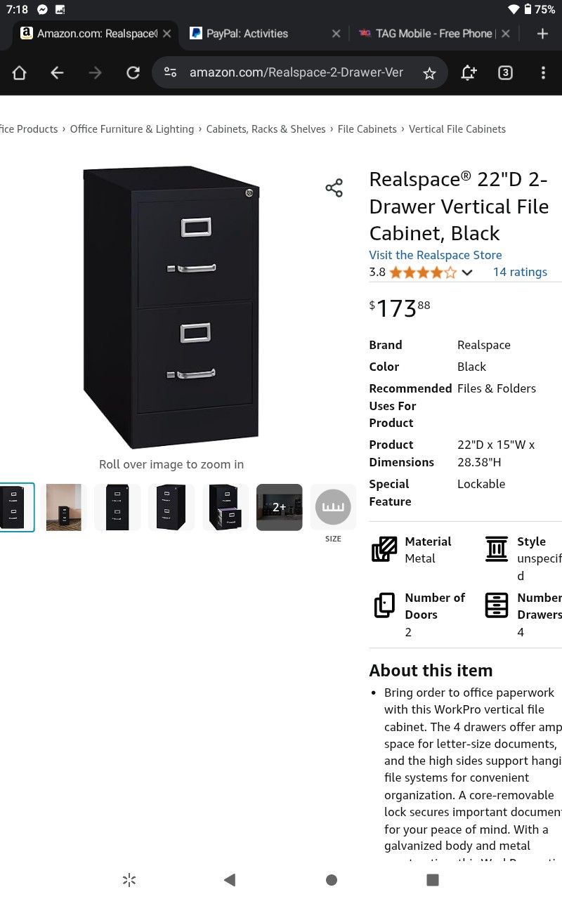 Large File Cabinet 2 Drawer