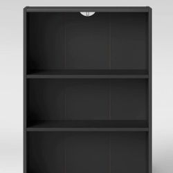 Black Target Bookcases (Set of 2)