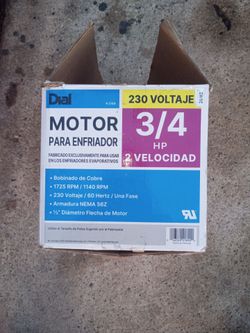 DIAL 3/4;HP 230V 2SPEED SWAMP COOLER MOTOR