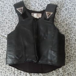 Vintage Tipperary Leather Horse Riding Vest Sport Products sz TM
