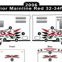 2006-2007 WEEKEND WARRIOR MAINLINE 32-34' TRAVEL TRAILER RED COMPLETE KIT