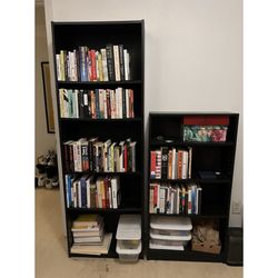 Two Black Bookshelves