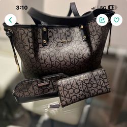 CALVIN KLEIN (purse, wallet and makeup bag)