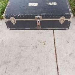 Antique Black Trunk