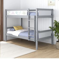 New In Box Twin Over Twin Bunk Bed 🛌 Mattresses Not Include 