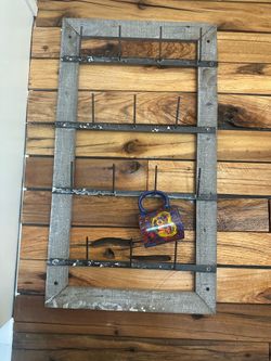 Rustic coffee mug wall holder