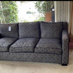 Large Gray Couch Chair And Ottoman 