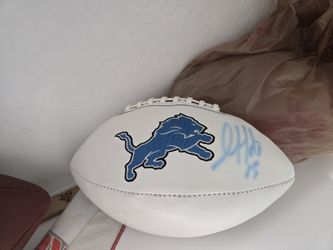 Golden Tate Autograph Lions Football 