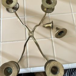 Heavy Vintage Brass Decor - Candle Holders - Read Description 