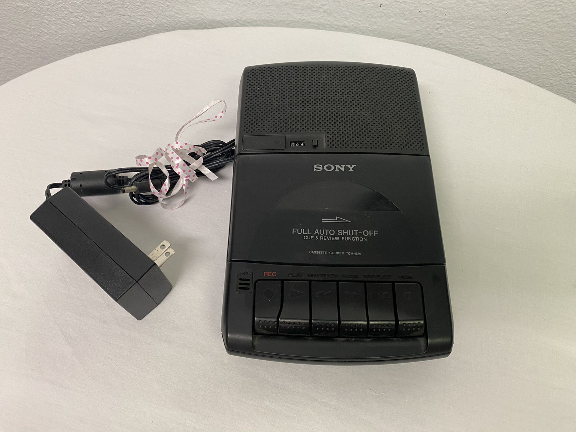 Vintage Sony Cassette Corder Portable Tape Recorder Player TCM-929