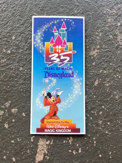 35th Anniversary Of Disneyland Pop-Up Map