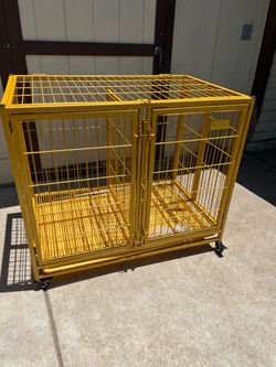 Open box dog cage