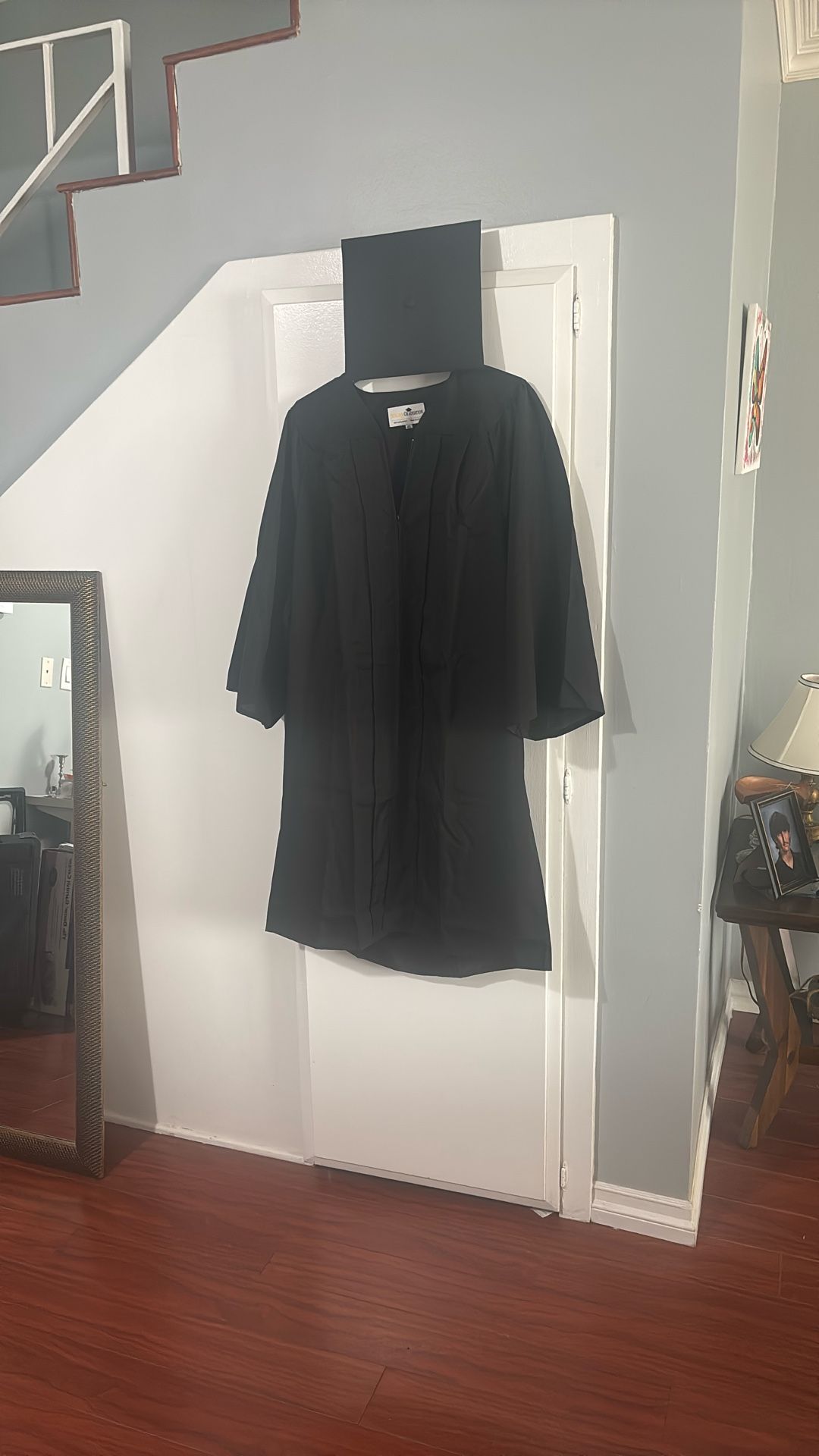 Black Graduation Cap And Gown For a 6 Th Grader
