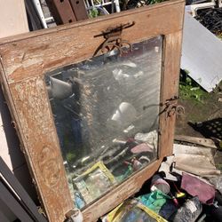 Cool Old West Wood Framed Mirror
