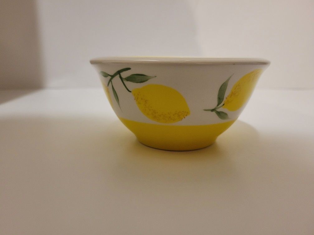 1 Terramoto Lemon Ceramic Bowls cups Yellow Small dessert sauce