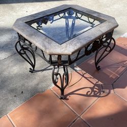 End table metal frame  heavy
