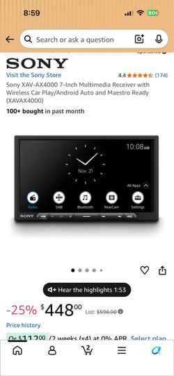 sony xav-ax4000