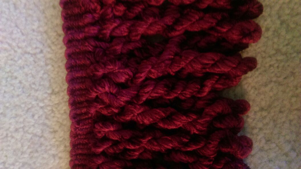 Upholstery fringe trim deep burgundy