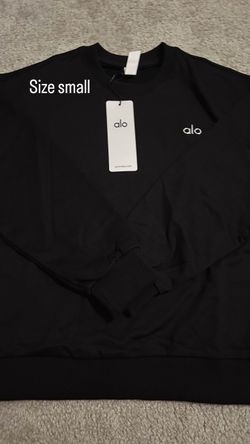 Alo Black Crewneck Sweatshirt Size Small