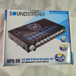 Soundstream MPQ-90 1/2 DIN 9 Band Graphic EQ with Subwoofer Level Control