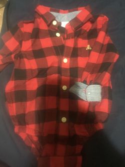Baby gap plaid onesie