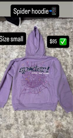 New Purple sp5der hoodie size S