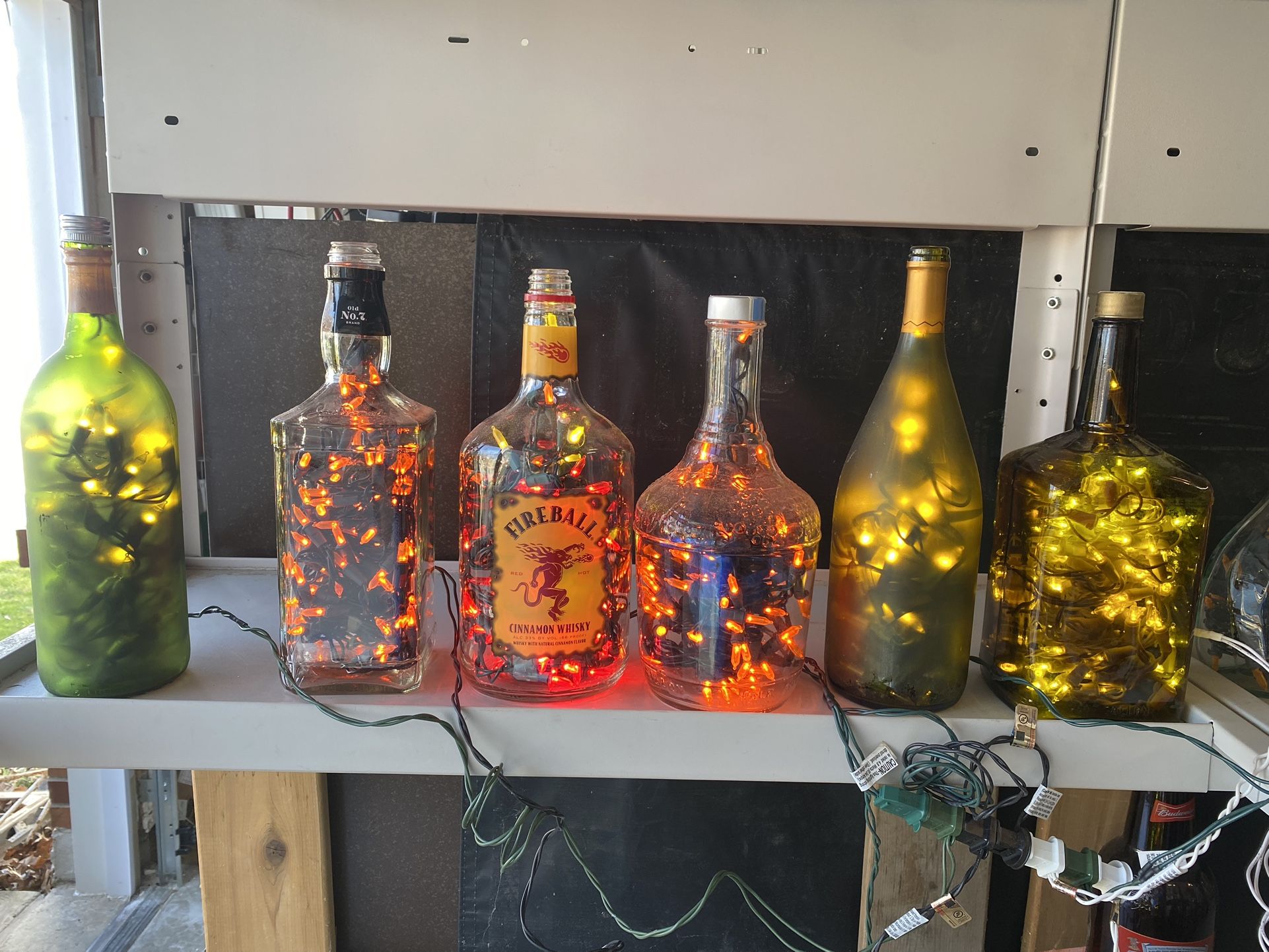 Led Lites Wine Bottles
