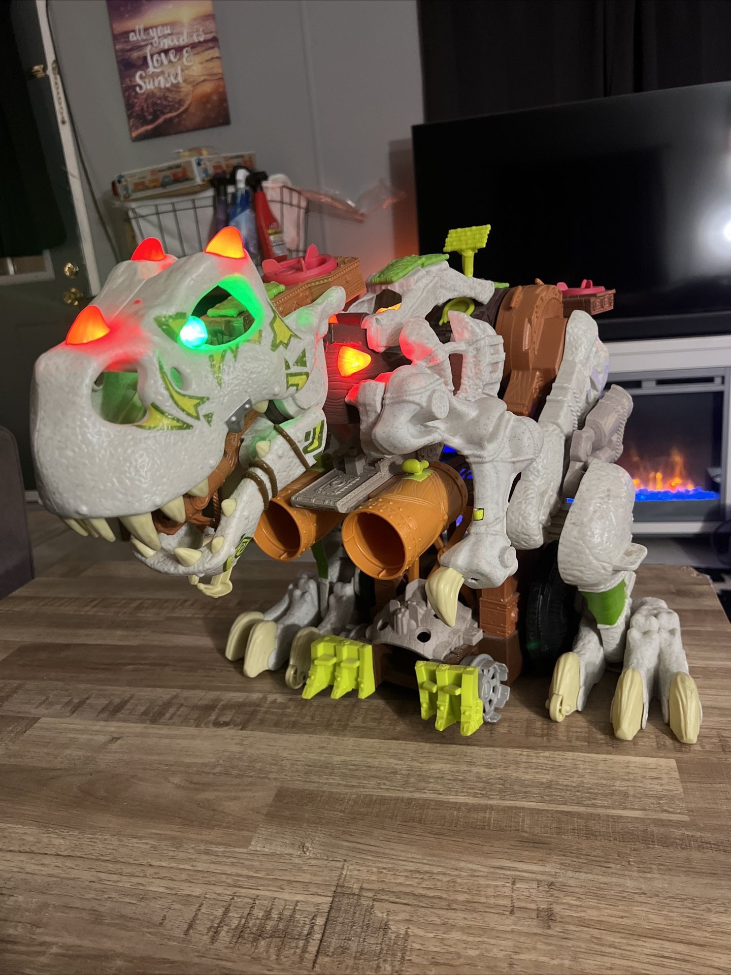 Imaginext Ultra T-Rex Ice Dino (Fisher Price)Tested - Lights Sound Motion