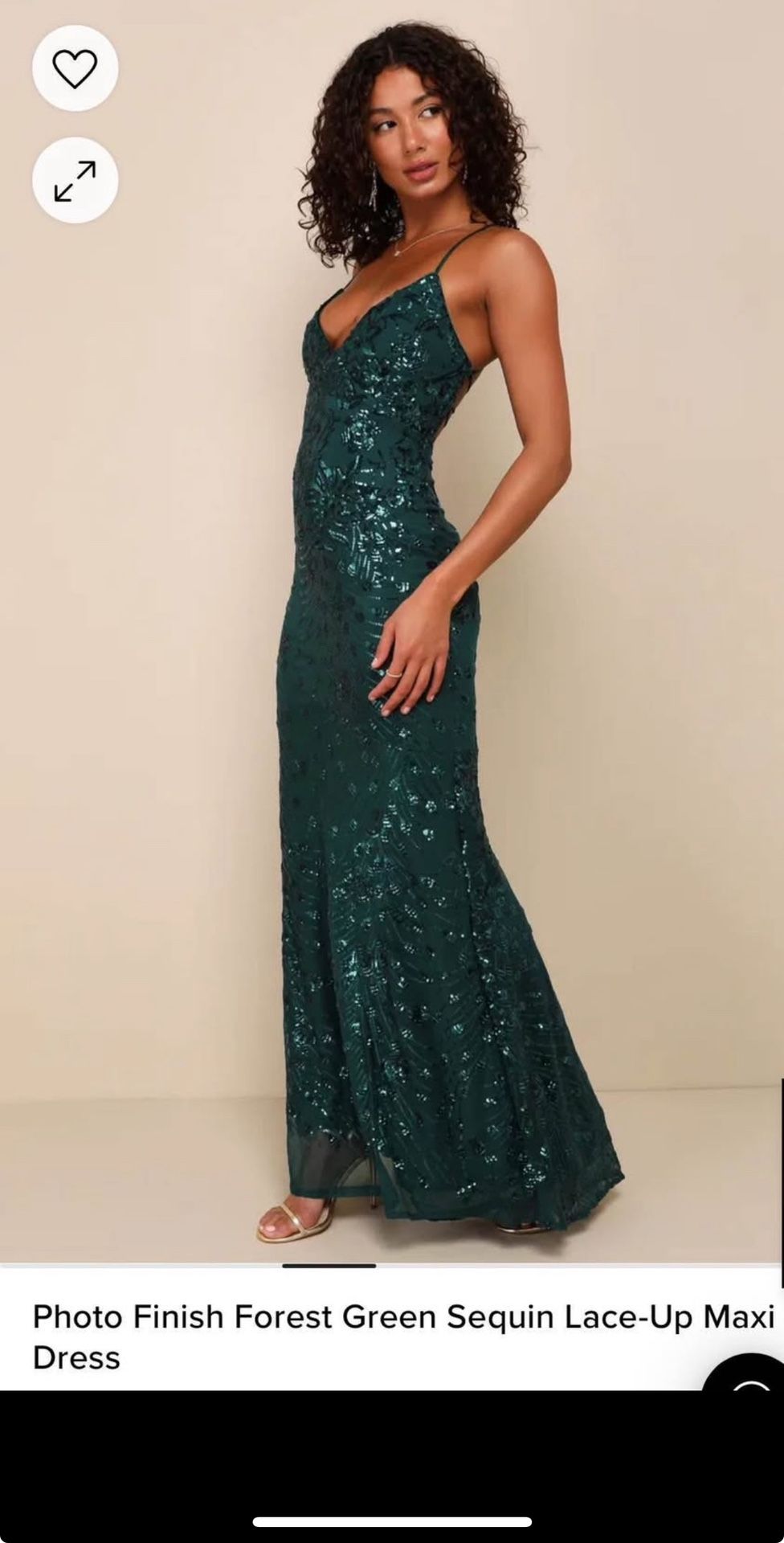 Lulus Brand New Forest Green Sequin Dress