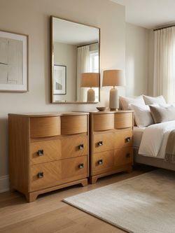 Vintage Mid-Century Modern 4-Drawer Nightstands