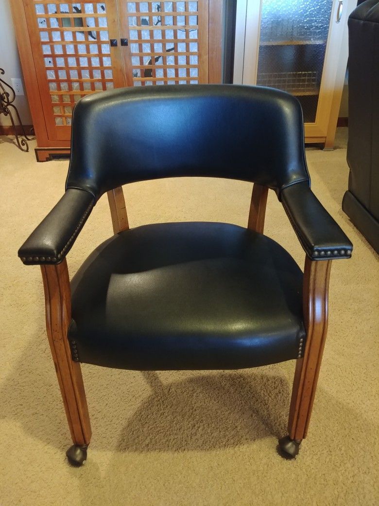 Leather Rolling Chair