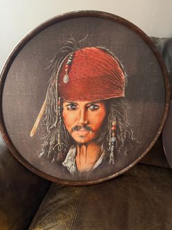 Captain Jack Sparrow Round Wall Art